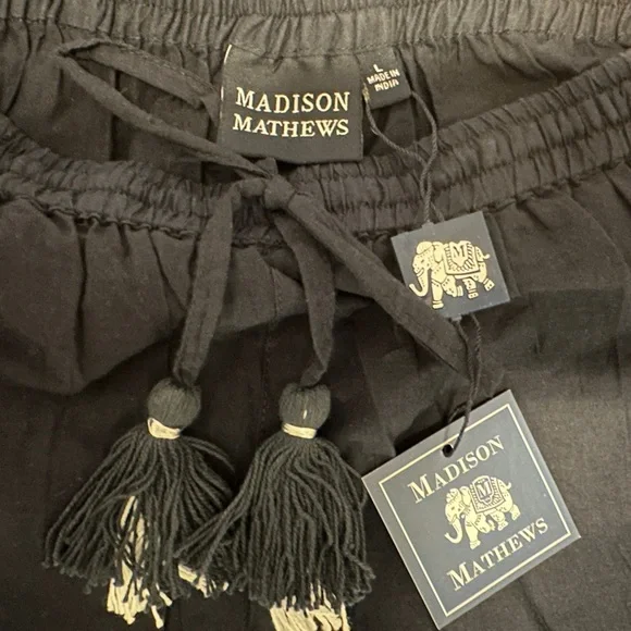 Madison Mathews Wide Leg Eyelet Palazzo Size L 
100% Cotton Pull On Pant - Picture 2 of 7